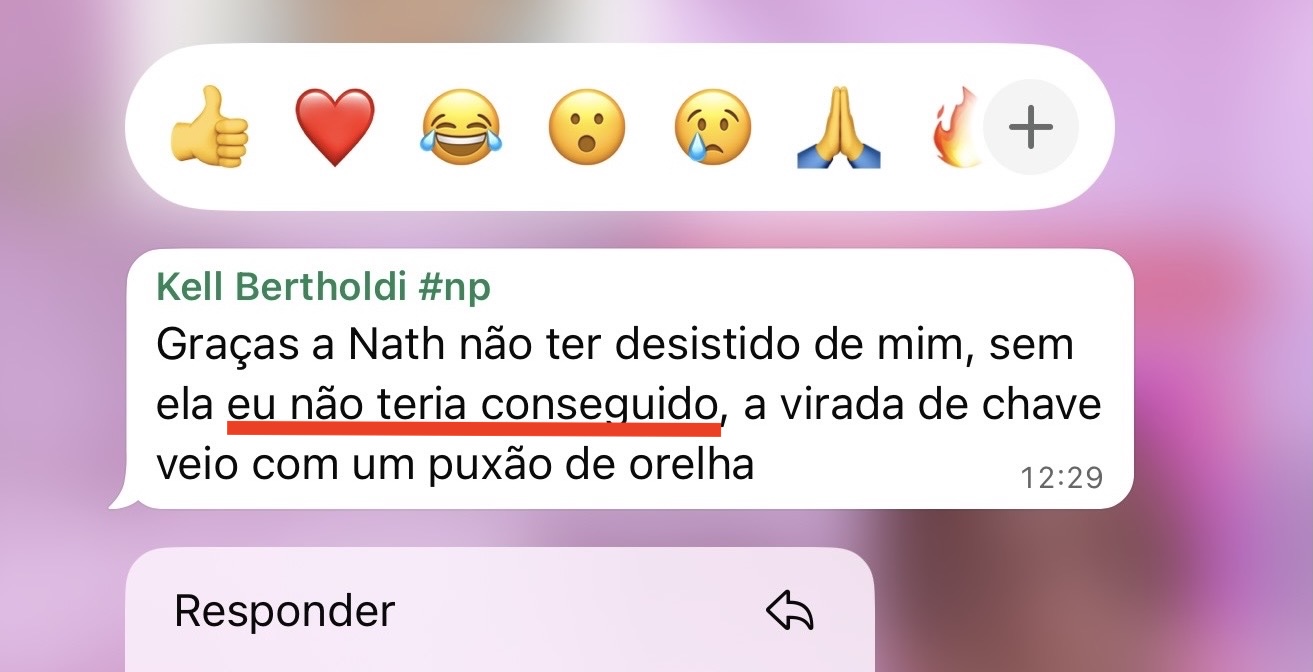 Depoimento de aluna