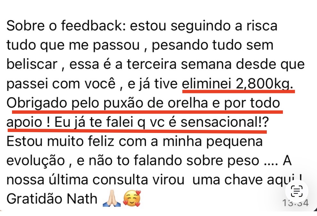 Depoimento de aluna